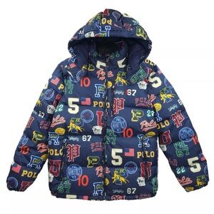 Boys RL Polo Varsity Print Down Puffer Jacket